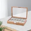 Bekijk dozen hout met afneembaar kussendeksel voor horloges Bangles grote sieraden organisator opslagcase vader cadeau