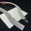 Ligne de 20 mm personnalisée 4 lignes Miami Cuban Link Bling Real S925 Chaîne Hip Hop VVS Collier cubain à chaîne Hip Hop VVS Moisanite