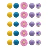 Link Bracelets Daisy Silicone Beads Peach White Flowers Shape Loose Bead Spacer With Elastic Rope