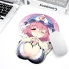 Mouse Pads Wrist Rests 3D Gaming Mouse Pad with Soft Gel Wrist Rest 2way Fabric Y240419