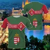 Men's T-Shirts Hungary T-Shirts Hungarian Flag Emblem 3D Print Men Women Casual Fashion Oversized Short Slve T Shirt Kids Ts Tops Clothing T240419