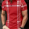 Maglietta da uomo da uomo per uomini camicie bianche polo grafiche con muscoli top a strisce di maglietta collare abiti estivi cool slim fit xl