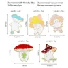 Nowa kreskówka urocza broszka w kształcie grzyba dla par, pomalowana odznaka AB160