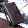 Wallets Men's Wallet Leather Genuine Men's Long Bag Two Compartments Carteras De Marcas Cremallera Plegable Multi Card Men's Clutch