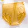 Women's Panties Lace Edge Midwaist Belly Graphene Crotch Briefs Comfortable Antimicrobial Japanese