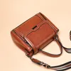 Shoulder Bags 2024 European And American Retro Fashion Women's Bag Handbag Leisure Oil Wax Leather One Messenger