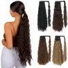 human curly wigs Long Curly wig with Velcro and corn perm long curly hair with water ripple synthetic fiber ponytail