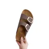 Новые дизайнерские бренды моды сандалии бренд Man Slide Big Buckle Sandal Women Black White Fashion Brand Sandals 35-46