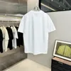 文字印刷されたピュアコットンシャツの半袖Tshirtデザイナーレディースデイリーアウトフィットカジュアルラウンドネックハーフスリーブ汎用ホワイトトップCSD2404193-8