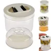 Garrafas de armazenamento vegetal com tampa kimchi jar alimento tanque de tanque transparente picles selado dispensador de cozinha em casa separação molhada seca