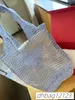 Designer tas draagtas strawtas strandtas mode mesh holle geweven voor zomerse stro zak zwarte abrikoos zomer geweven tas vakantiezak grote capaciteit boodschappentas