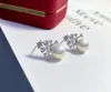 Stud Earrings JY Pure 925 Sterling Silver Round 8-9mm Fresh Water White Pearls Studs Women Fine Pearl Clasps