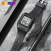 Нарученные часы Skmei Square Men Digital Electronic Watch Men's Sports Watches for Man Водонепроницаемые будильные часы. Начатые часы.