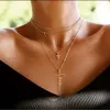 Collana della catena da donna a ciondolo in lega di fede