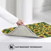 Mattor Fantastiska solrosblommande mönster Kvinnor Mask Tvättbar och återanvändbar 3D Soft Non-Slip Mat Mattmatta Kudde Ganska fin bomull