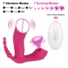 Multifunktions tragbares Dildo -Vibrator sexy Spielzeug für Frauen 3 in 1 Saugen Vibrator Anal Vagina Clitoris Stimulator