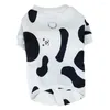 Dog Apparel Clothing For Indoor Outdoor Activities Cute Cow Pattern Onesies Fashionable Pet Pajamas Printed Small