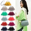 Schoudertassen qiaoduo kleine tas vrouwen canvas casual solide kleur messenger multi-compartiment draagbare mode mom telefoon