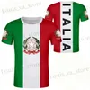 T-shirts voor heren Italië T-shirts Italiaanse vlag Emblem 3d print strtwear Men Women Mode Oversized Short Slve T-shirt Kids Ts Tops kleding T240419