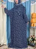 Ethnic Clothing 2023 New Muslim Cotton Abaya For Women Ramadan Prayer Dubai Turkey Middle East Femme Robe Floral Loose African Dress Scarfs Join d240419