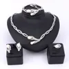 Brincos de colar Set Acessórios Mulheres IMITAÇÃO BRIDA DE CASEIRA BRACELETA PEARL CRISTAL RING JOENS DE FASTIME