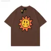 Top Drawdre T-shirt femme Designer Smiley Sun Sun Playing Cards Tee Graphic Drew Tshirt Summer Cabine Souche courte Casual 849