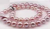 Nieuwe Fine Pearls Sieraden Fijn 10-11 mm Natuurlijke South Sea Pink Parl ketting 18 inch Silver3676109