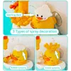 Sable Player Water Fun Baby Bath Toys Adjustable Sunflower Shower Head Bathtub jouets 3 Modes de pulvérisation en eau Fun design empilable pour les enfants pour enfants Cadeaux L416