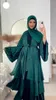 Vêtements ethniques Satin Open Abaya Kimono Plain musulman Abayas pour les femmes Dubaï 2024 Turquie Elengant Hijab Dress Kaftan Robe Ramadan Islam