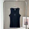 Frauen Strick Tanktop Designer Stickerei Weste ärmellose atmungsaktiven Strickpullover Damen Sport Tops