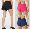 Womens lu Yoga Shorts Hotty Hot Pants Pocket Quick Dry Speed Up Gym Clothes Sport Outfit Breathable Fitness High Elastic Waist Leggings outdoors running shorts