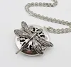 5pcs Dragonfly Design Lockets Vintage Essential Oil Diffuser Necklace Aromatherapy Locket Pendant Statement Necklace Jewelry Gift 5567661