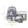 Bolsas 5pcs/set japoneses de mochila de chicas de secundaria mochilas de mochila kawaii lindas mochilas múltiples mochilas para chicas adolescentes bolsas de libros