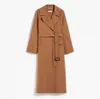Women's Mid-length Trench Coat Wool Blend Coat Italian Brand Women's Luxury Coat High Quality Cashmere Coat Aq5t