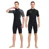 Kvinnors badkläder 3mm Wetsuit Front Zip Short Sleeve Surf Suits Neoprene Men Diving Swimming Kayak
