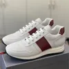 Mode pra casual schoen mannen rennen sneaker italy hete populaire low top elastische banden rubberen kalfsleer ontwerper buiten lichtgewicht tennis casuals sportschoenen eu 38-45