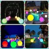 1st Swimming Outdoor Balloons Garden Stor uppblåsbar LED -bollar Vattenpool Party Luminous Toy 240417