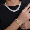 Luxe Custom S925 Sieraden Hip Hop Moon Dubbele rijen VVS Diamant zilveren Moissanite Cubaanse linkketen