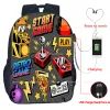 Bags Gamer Controller JoyPad Joystick Videospiele Print Teenager USB Backpack Student Letters School Bag Jungen Mädchen Reise -Rucksäcke