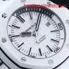 WOMENT WORL WORD AP AP KORY DOK Offshore 15707 Rzadki biały materiał ceramiczny Automatyczny mechaniczny kalibrz 42 mm zegarek kalibru