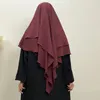 Vêtements islamiques femmes musulmanes plaine longue khimar hijab foulard casque Eid prière se coiffure Dubaï Saudi Turquie Indonésie240403