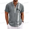 Chemises décontractées masculines 2023 Nouveaux hommes chemises hawaïennes 3d coco Trans Print Short Slve chemise Blouse Beach Oversize T Henley Shirt for Mens Clothing T240419
