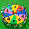 Interaction multi-personnes Toy en plein air Whack-A Mole Rainbow Umbrella Parachute Game Rainbow Umbrella Parachute Children Toys 240408