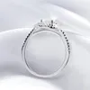 Cluster anneaux Smyoue 1CT 2CT Zircon / Moissanite pour les femmes Round Luxury Wedding Jewelry 925 Sterling Silver Lab Diamond Band Wholesale