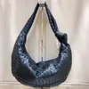 Stor storlek 50 cm jodie handväska designer väska för kvinna knutna hobo väskor lyx 10a topp intrecciato mjuk fårskinn underarm väska stor kapacitet rese shopping tote