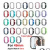 Étui Case pour Apple Watch S8 TRA 49 mm avec HD Temperred Glass SN Protector Hard PC Bumper Proetctive Er Iwatch Series 8 7 41 45mm FL DHSLU