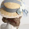 Weitkrempeln Hats Blume Decors Frauen Motorhaube Hut Flat Tea Party Outdoor Sommer