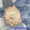 AP Functional Wrist Watch Royal Oak Offshore Series 26231or Fonction de synchronisation de date de diamant d'origine 37 mm Garantie de carte de montre mécanique automatique