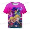 T-shirts masculins Oshi no ko t-shirts anime manga 3d imprimé strtwear hommes femmes fashion fashion t-shirt harajuku kids ts tops vêtements t240419