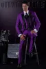 Мужские костюмы 2024 Purple Italian Men Suit Элегантная свадьба для Custom Slim Fit 3 Piece Tuxedo Groom Prom Party Costume Homme